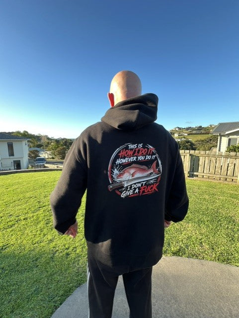 Jay Cuts Fish Unisex Black Hoodie