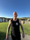 Jay Cuts Fish Unisex Black Singlet